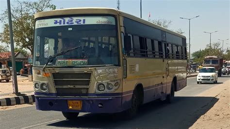 Gsrtc Deluxe Express Bus Overtake Ordinary Lokal Bus And Luxury Bus