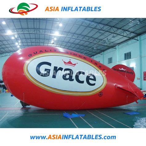 5m Custom Giant Pvc Helium Inflatable Blimp Helium Red Balloon Top Best Seller Inflatable And