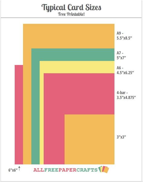 309 Best Paper Cards Sizes Templates Images On Pinterest Card