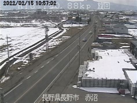 国道18号・赤沼 ライブカメラと雨雲レーダー長野県長野市赤沼