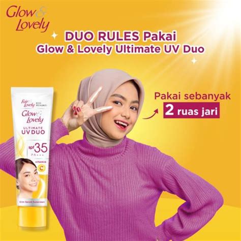 Promo Glow Lovely Ultimate Uv Duo Krim Vit C Niacinamide Sunscreen