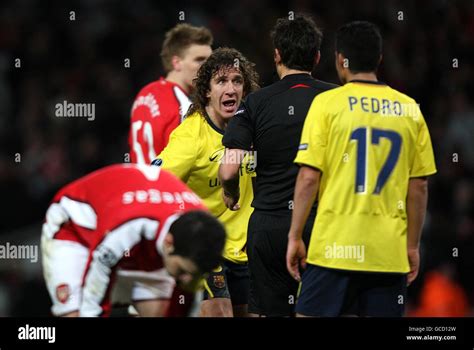 Barcelonas Carles Puyol Is Sent Off Hi Res Stock Photography And Images