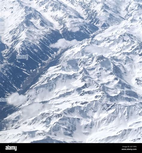 Aerial View Of The Italian Alps Seen From An Airplane Stock Photo Alamy