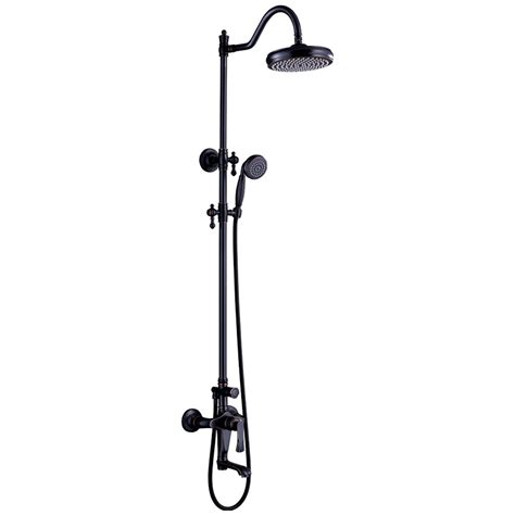 Colonne De Douche Relevable En Laiton Massif Noir Orb Style R Tro