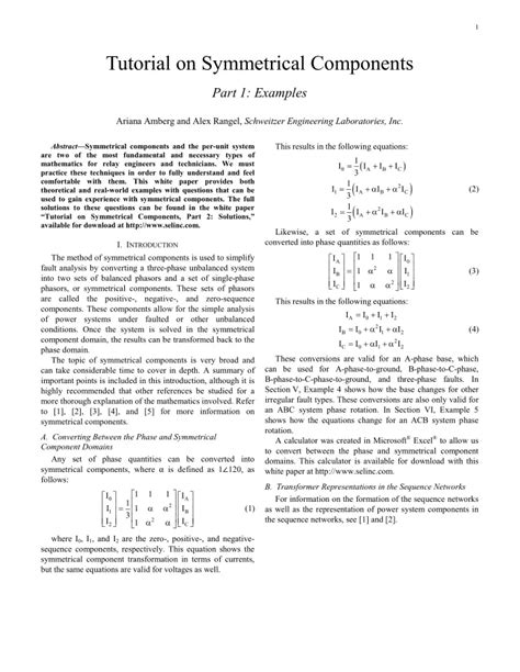 PPT - Symmetrical-Components-Theoretical-and-real-world-examples ...