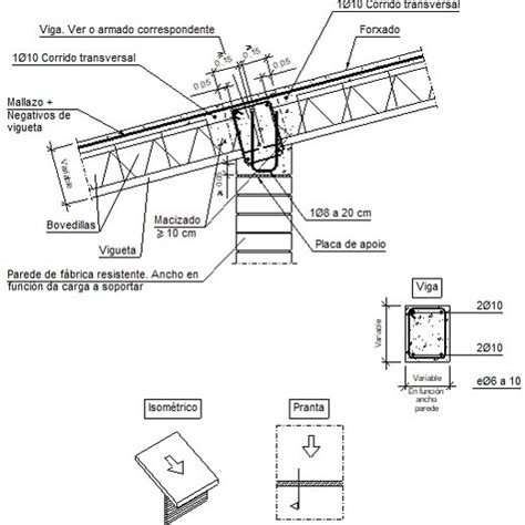 Detalles Construtivos CYPE FIU326 P Apoio Entre Vanos Sobre Parede