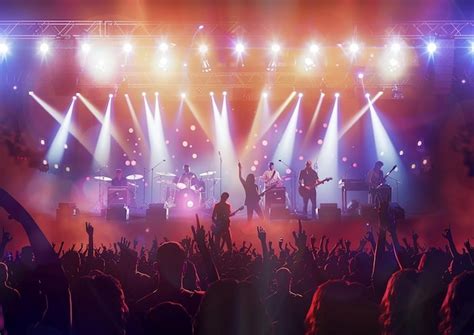 premium photo  band playing  stage   band playing