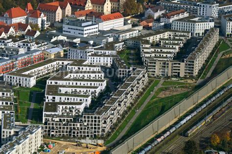 Regensburg Von Oben Wohngebiet Einer Mehrfamilienhaussiedlung Das