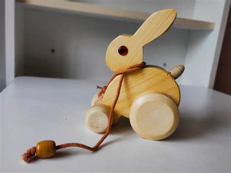 wooden Rabbit pulling toys - Chennai Materials Toys Gift Stationery Shop