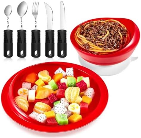 Amazon Maxcheck Sets Bowl And Plate Adaptive Utensils Set Set