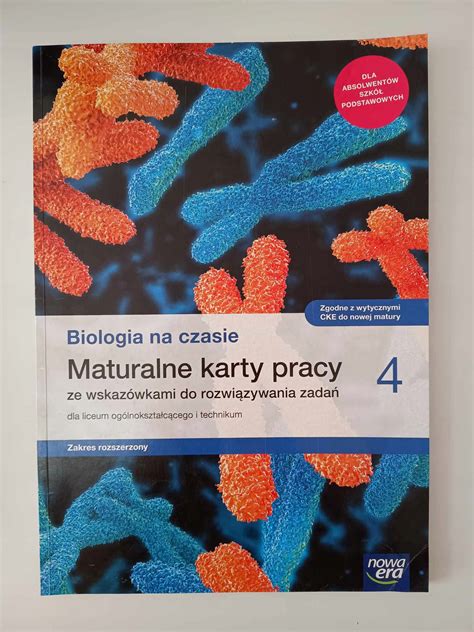 Biologia Na Czasie 4 Maturalne Karty Pracy Zakres Rozszerzony