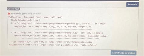 solved   random sample write  program  python  cheggcom
