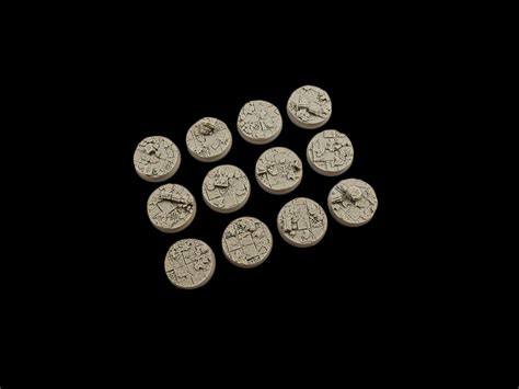 Micro Art Studio Ancient Bases Round 25mm 5pc B03121 Jix Hobbies