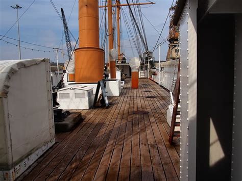 Deck View Looking Aft Hms Gannet Screw Sloop Chatham Historic