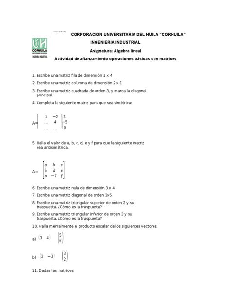 PDF Actividad 1 Algebra Lineal DOKUMEN TIPS