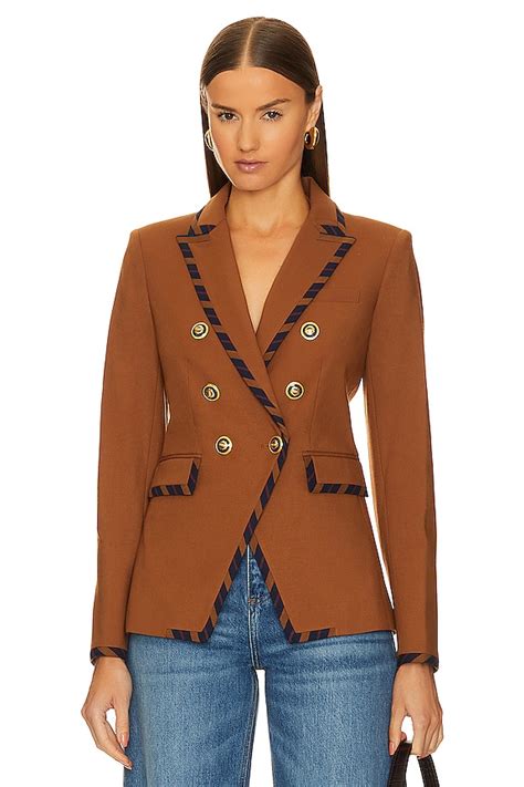 Veronica Beard Miller Dickey Jacket In Dark Ochre Revolve