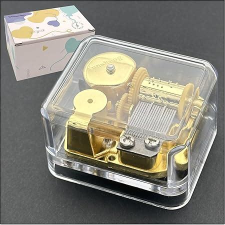 Amazon Pursuestar Edelweiss Wind Up Music Box Clear Gold Musical