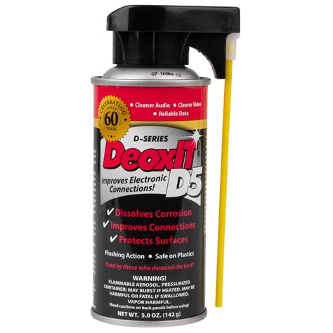 Caig Deoxit D5s 6 Spray 5 Oz With Perfect Straw