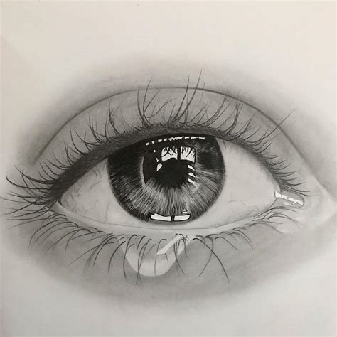 draw  realistic eye crying step  step