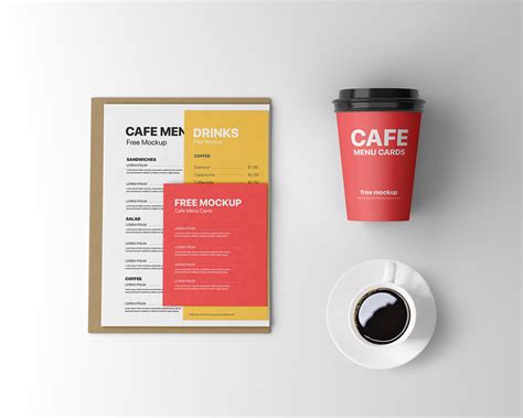 Free Cafe Menu Card Mockup :: Behance