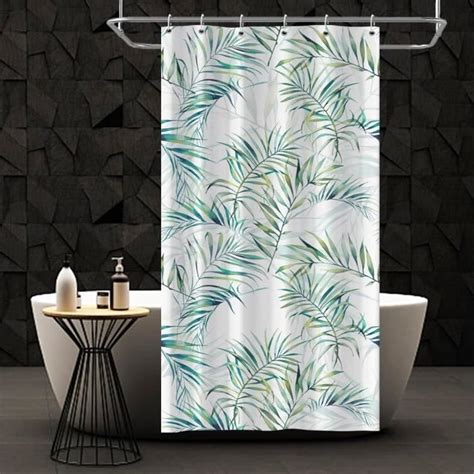 Stall Petit Rideau De Douche Vert Feuilles D Eucalyptus De Printemps