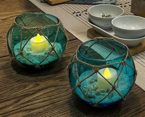 Amazon Sailingstory Glass Fishing Float Tealight Candle Holder