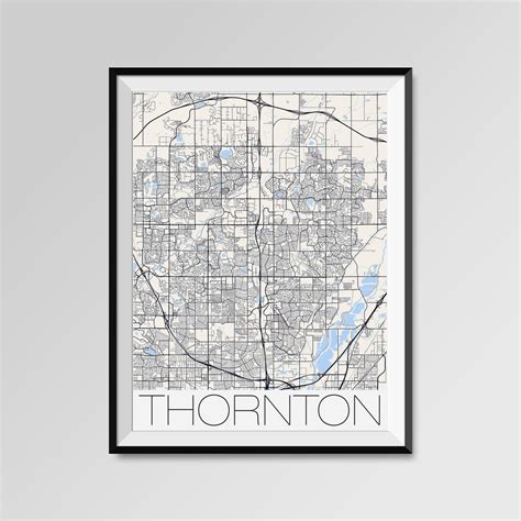 THORNTON Colorado Map Thornton City Map Print Thornton Map | Etsy