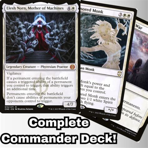 Mtg Commander Edh Deck Elesh Norn Mother Of Machines Cards Custom