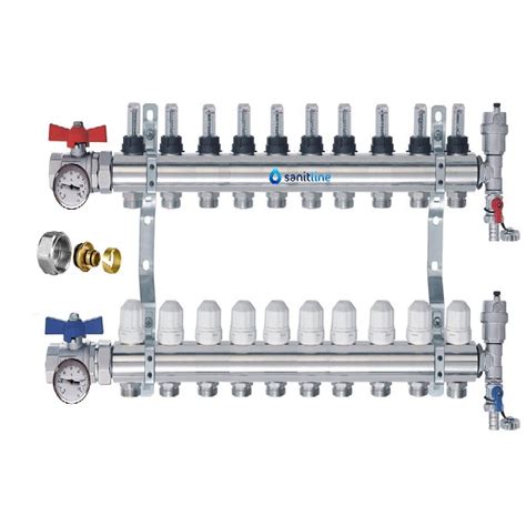 SANITLINE ROZDZIELACZ DO CENTRALNEGO OGRZEWANIA 10 obwodów