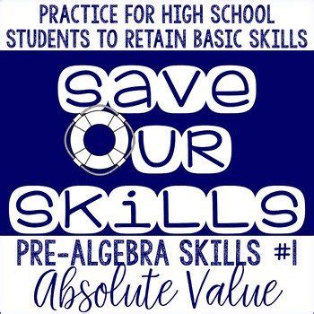 Absolute Value Practice Worksheet Sos Save Our Skills The Efficient