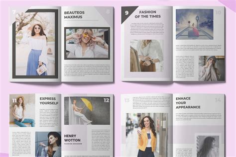 Fashion Magazine Template Layout Design | Brochure | MightyDesign ...