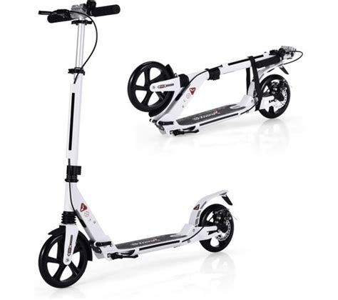 Trottinette à 2 Roues Pliable Avec Frein 3 Hauteures Aajustables Charge