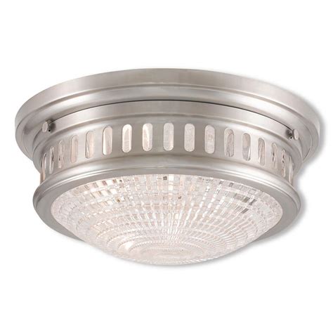 Progress Lighting Madison Collection Light Brushed Nickel Flushmount