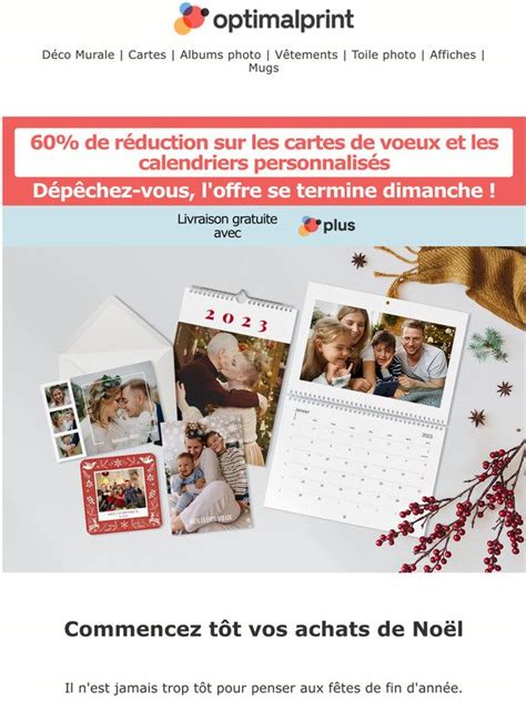 Optimal Print FR 60 de réduction sur les nouvelles cartes de voeux et