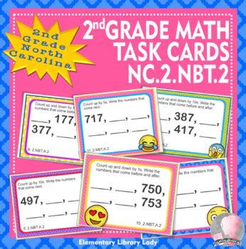 North Carolina Math Nc Nbt Nd Grade Task Cards Skip Counting To