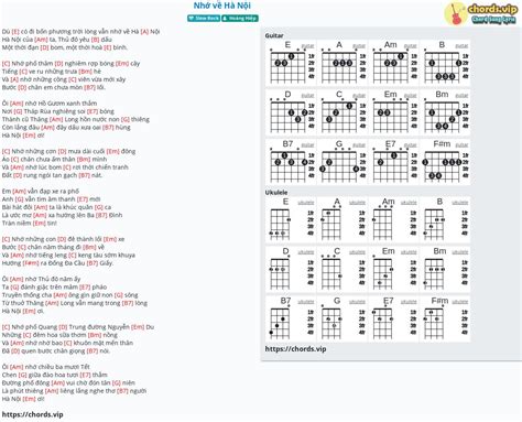 Chord Nhớ về Hà Nội tab song lyric sheet guitar ukulele chords vip