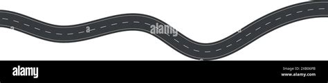 Wavy Road With Winding Curves And Horizontal Path Top View Of Race