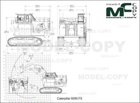 Caterpillar 6090 FS - 2D drawing (blueprints) - Model COPY Adobe ...