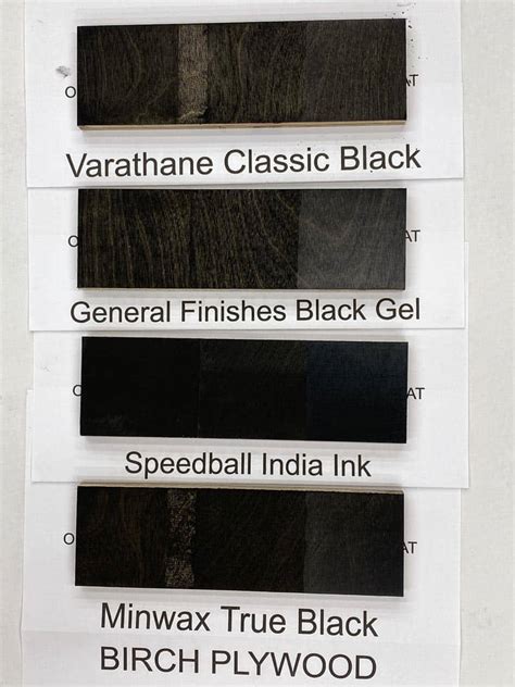 Black Wood Stain Color Comparison Test The Handyman S Daughter