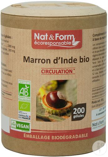 Nat Form Marron D Inde Bio Circulation 200 Gélules Newpharma