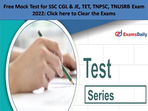 Free Mock Test For SSC CGL JE TET TNPSC TNUSRB Exam 2022 Click