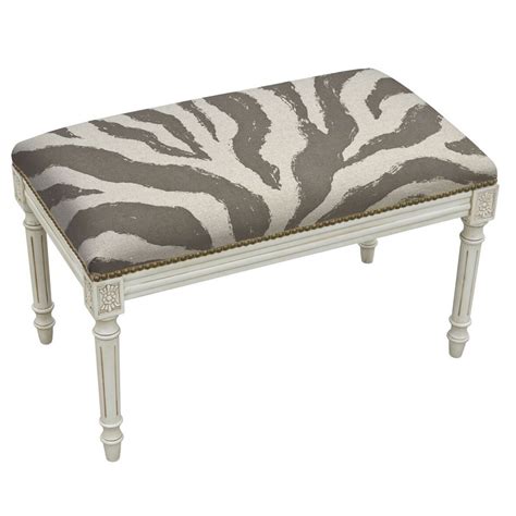 Zebra Print Bench Zebra Linen Bench