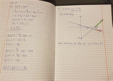 27 Dane są dwie funkcje liniowe tex f x frac 1 3 x
