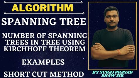 Spanning Tree In Graph Theory Examples Number Of Spanning Tree