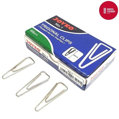 Jual Trigonal Clip Paper Clip Klip Penjepit Kertas Joyko No Mm