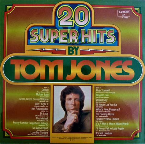 Tom Jones 20 Super Hits By Tom Jones Vinyl Lp Compilation Cyprus