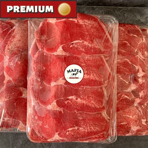 Jual PROMO Lidah Sapi Slice Iris Tipis Impor Beef Tongue Gyutan