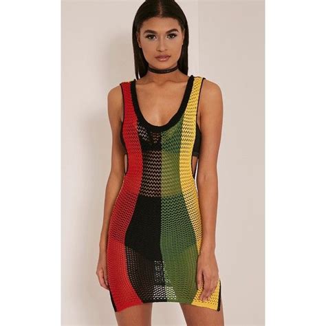 Rihanna Work Dress Rasta Jamaican Side Slit Split Mesh Carnival Rihanna