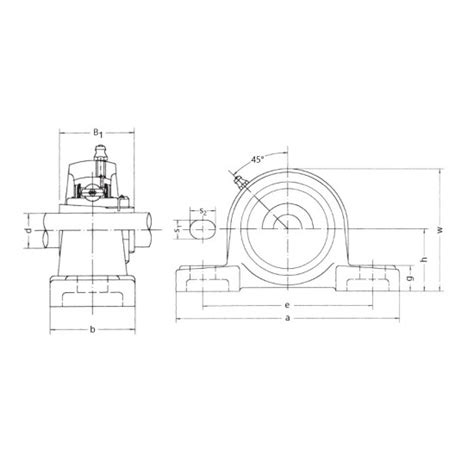 Ukp He Imperial Cast Iron Two Bolt Pillow Plummer Block