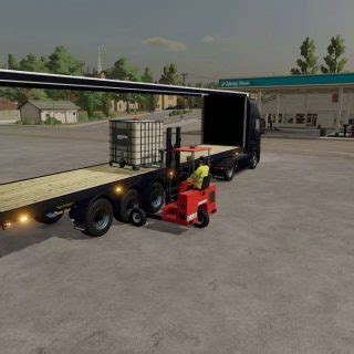 Trailer With Forklift V Fs Mod Farming Simulator Mod